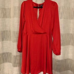 Red knee-length Party Dress